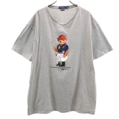 POLO RALPH LAUREN ポロラルフローレン ポロベア 半袖 クラシックフィット Tシャツ XXL グレー シングルステッチ ビッグサイズ