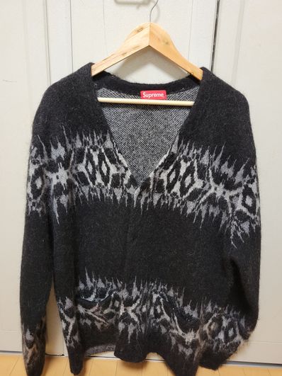 Supreme Abstract Stripe Cardigan "Black"