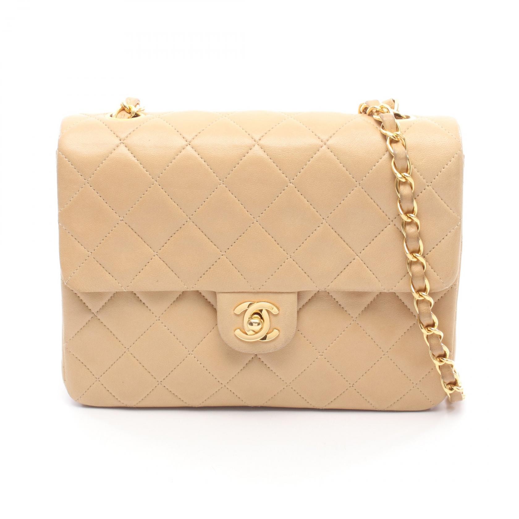 シャネル CHANEL ミニマトラッセ20 ショルダーバッグ バッグ ラムスキン(羊革) レディース ブラック系 【中古】