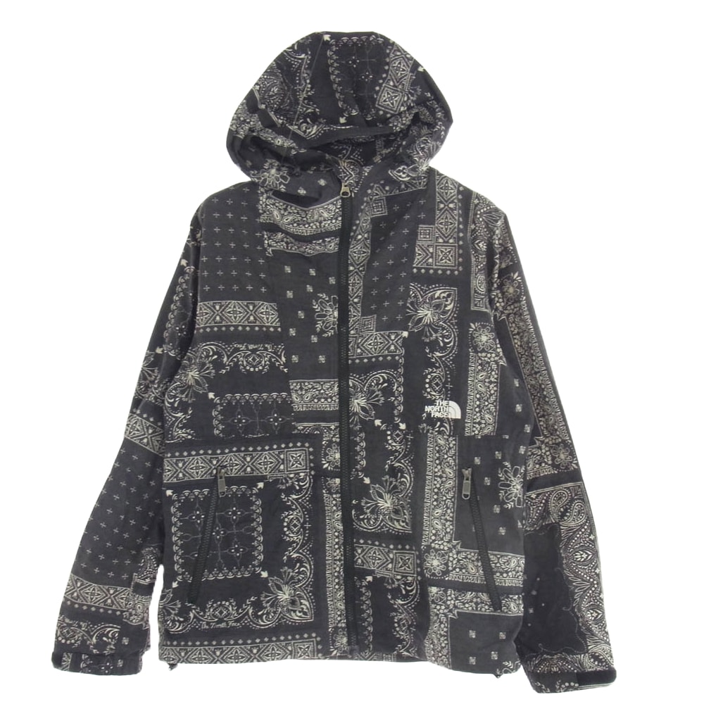 THE NORTH FACE ノースフェイス パーカー NPW72101Z コンパクトジャケット ナイロン ジップアップ パーカー ブラック系 L【中古】