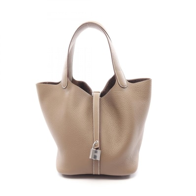 エルメス HERMES ピコタンロックMM エトゥープ ハンドバッグ バッグ トリヨンクレマンス トリヨンクレマンス レディース グレー系 060991CK 【中古】