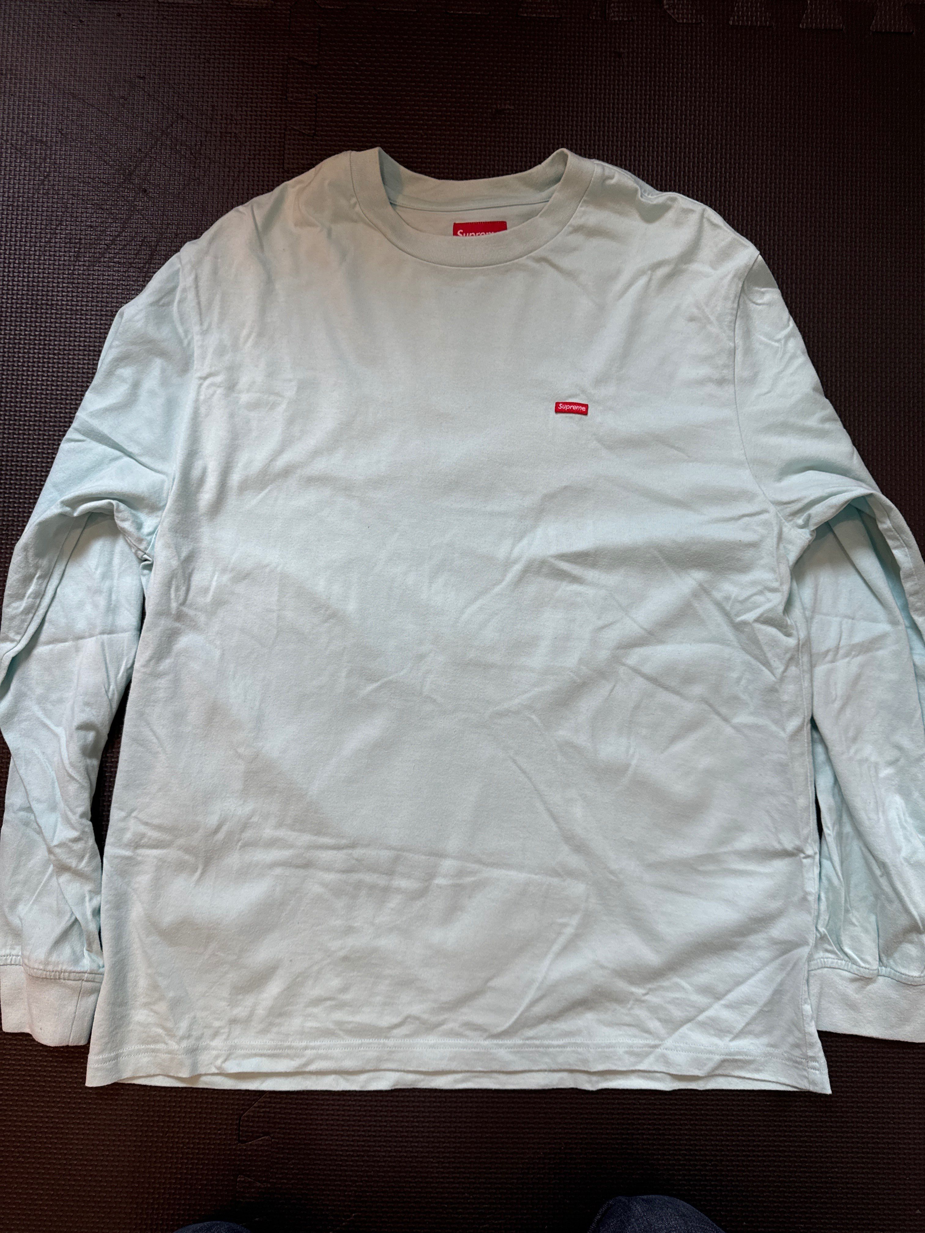 Supreme Small Box L/S Tee "Cyan"(21FW)