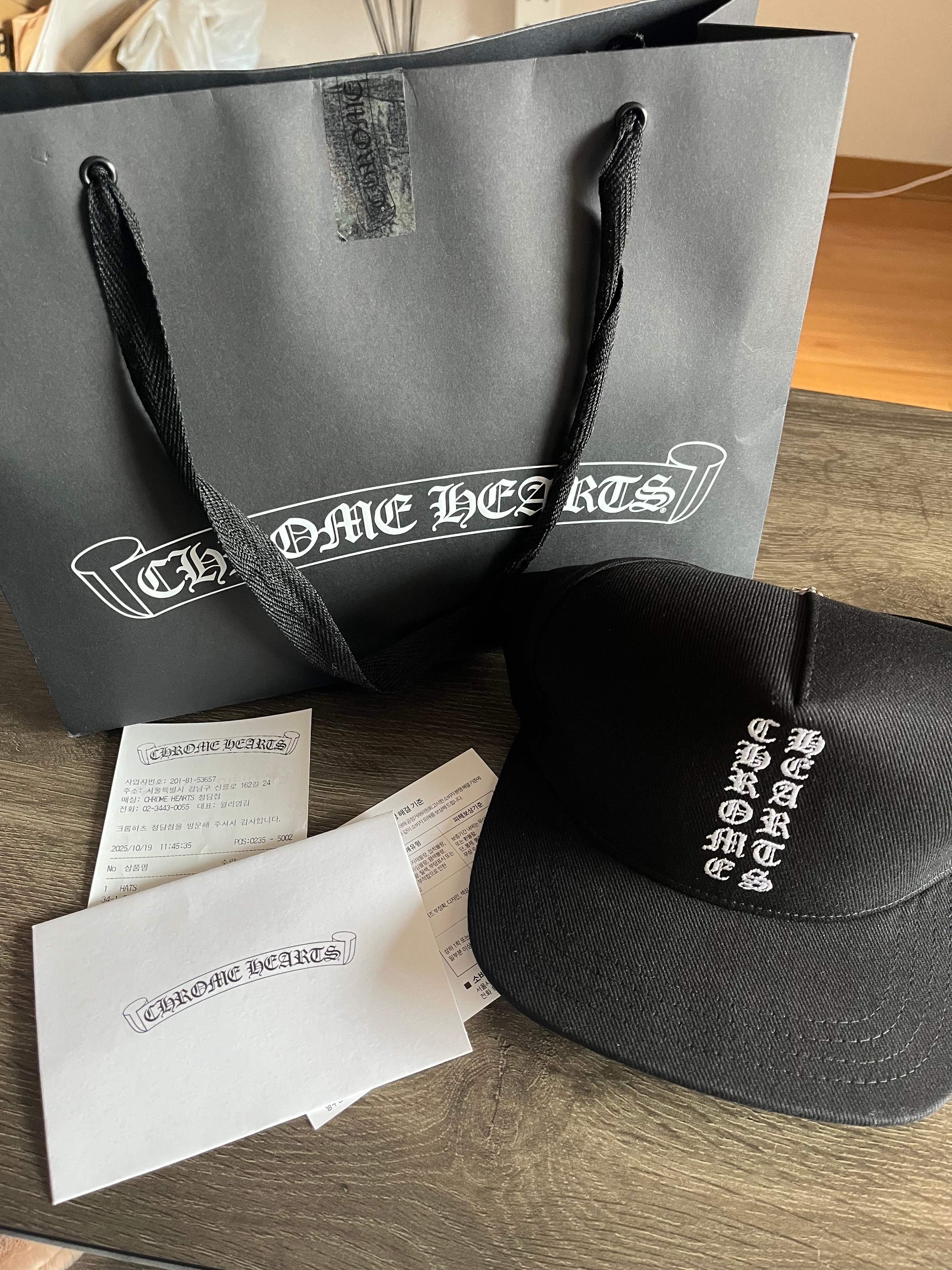 Chrome Hearts Baseball Cap CH Logo "Black/White"