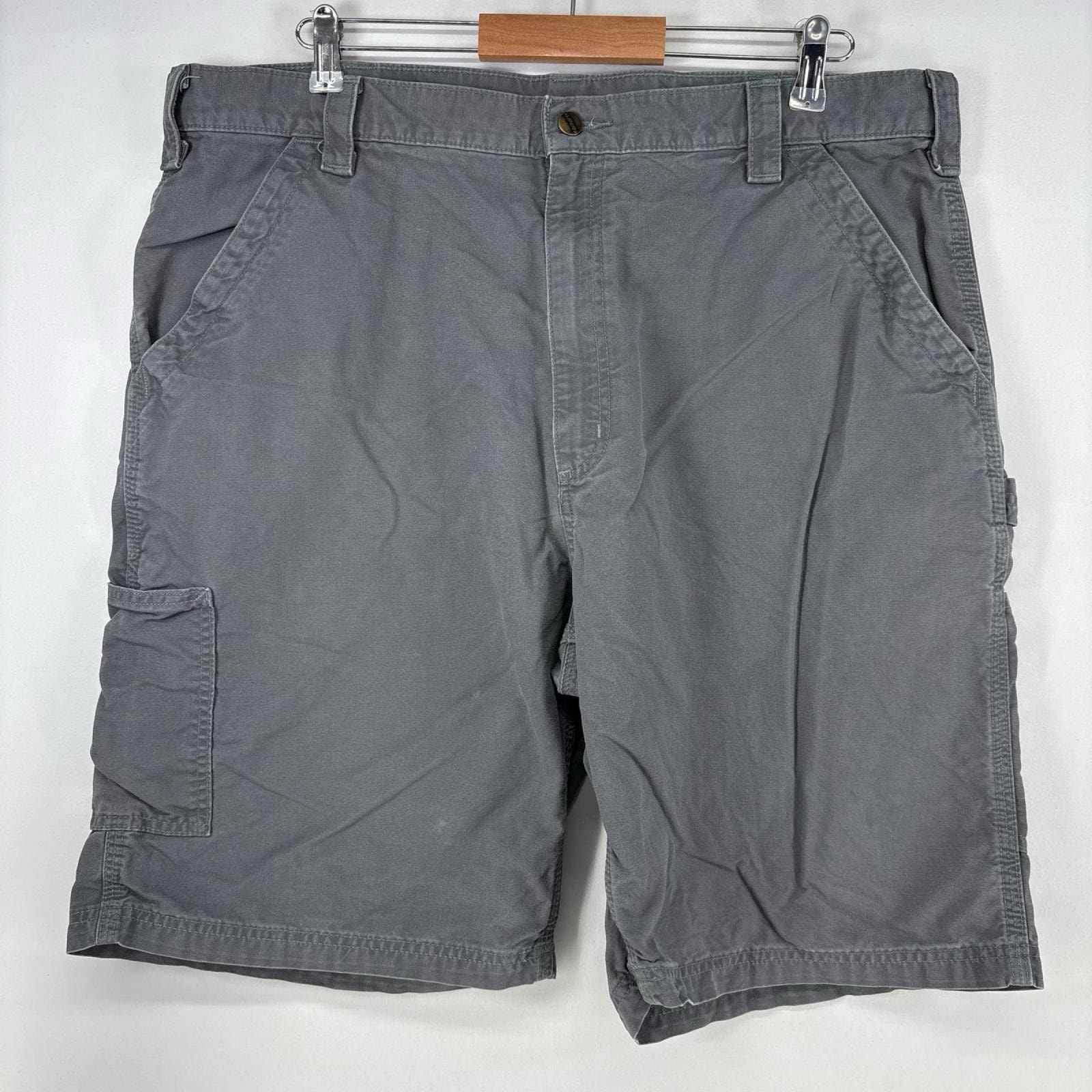 古着 カーハート Carhartt ダック ショートパンツ ペインター ワンポイントロゴ ハーフパンツ 大きいサイズ w40 グレー メンズ