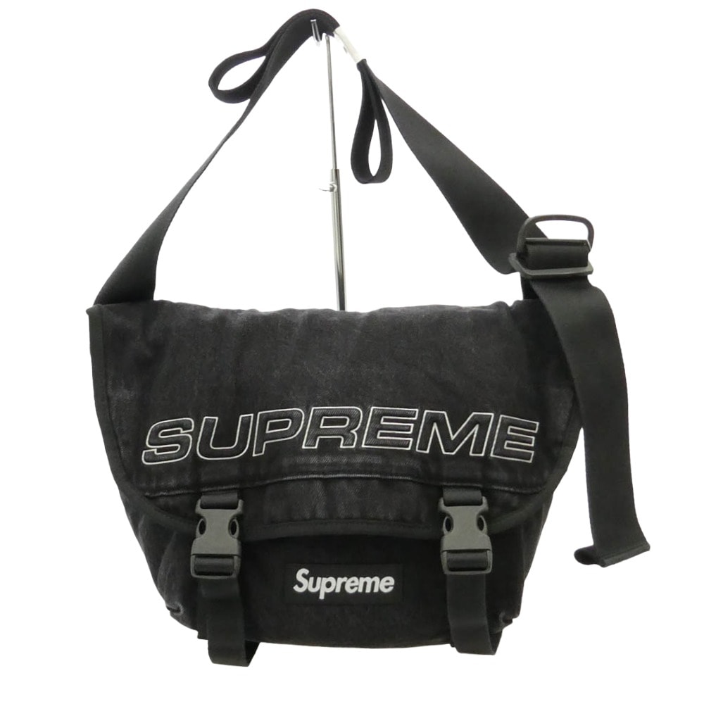 Supreme シュプリーム 25AW Denim Messenger Bag デニム メッセンジャー バッグ ブラック系【極上美品】【中古】