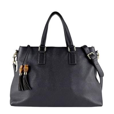 グッチ GUCCI ハンドバッグ ショルダーバッグ レザー ダークブラウン レディース 365346【中古】 z10562