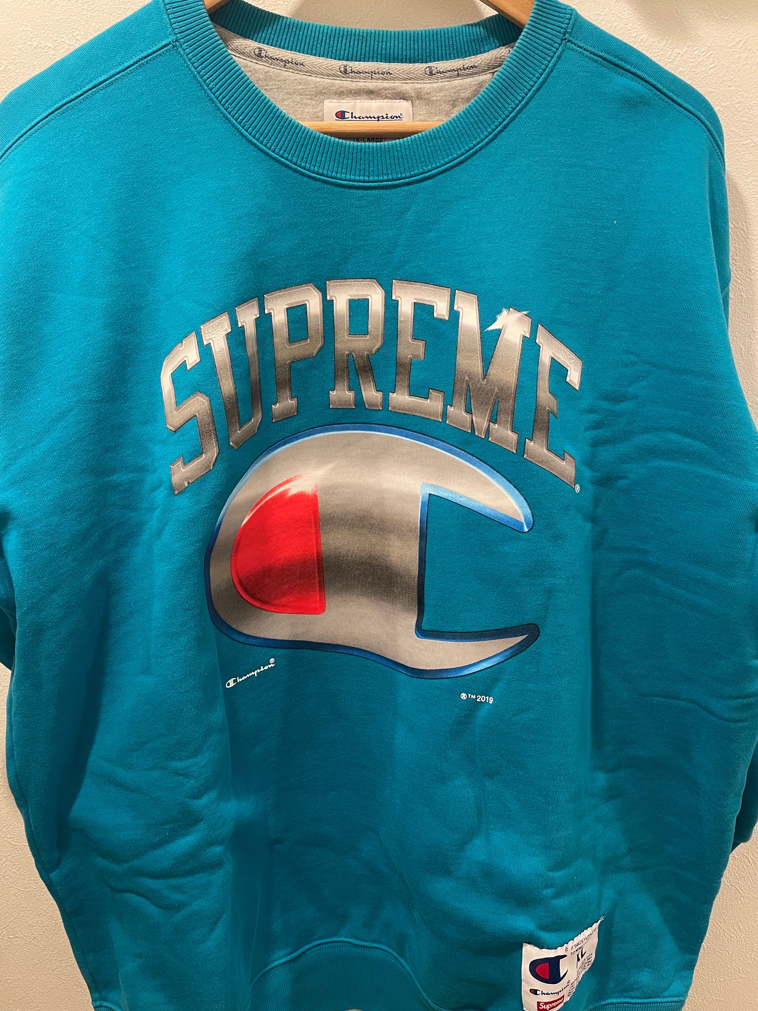 Supreme Champion Chrome Crewneck "Dark Teal"