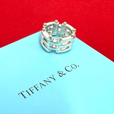TIFFANY&Co. ティファニー ゲート リング シルバー925 K18イエローゴールド リング・指輪 7号 シルバー
00070