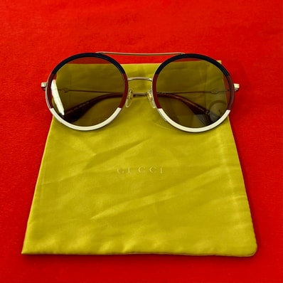GUCCI グッチ トリコロール プラスチック GP サングラス ゴールド
m2668