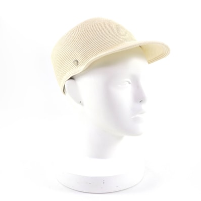 極美品 エルメス キャスケット エマ アイボリー レディース 57