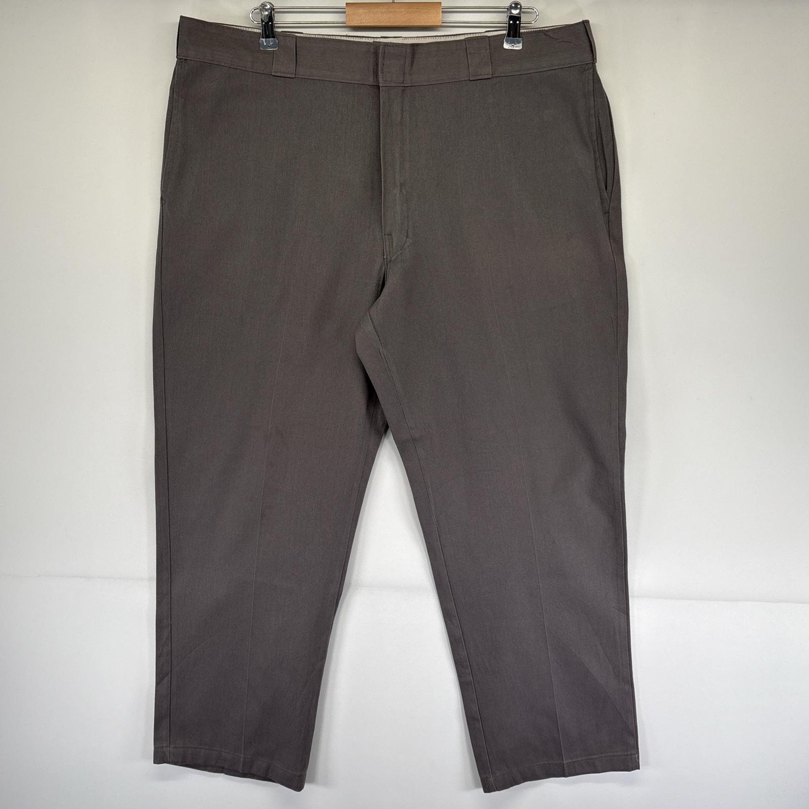 古着 ディッキーズ Dickies ワークパンツ 874 チノパン ストレート ジッパーフライ ワンポイントロゴ 作業着 グレー メンズ