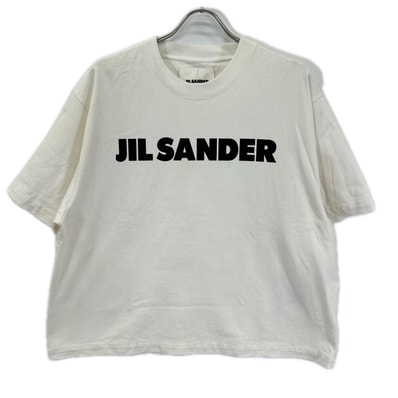 ジルサンダー JSPS707050 ホワイト ロゴプリント ショートスリーブTシャツ XL