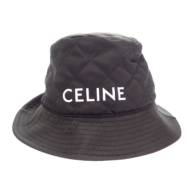 CELINE Quilting Bucket Hat Nylon Twill "Black"