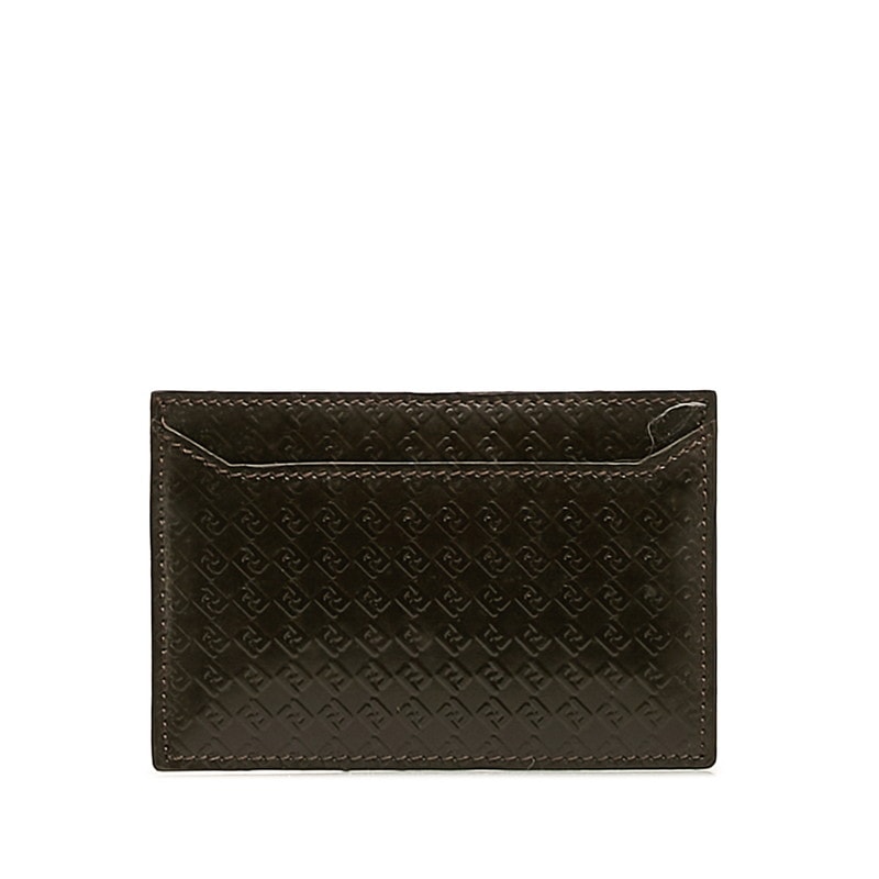 フェンディ カードケース 7M0012 ブラウン レザー レディース FENDI 中古