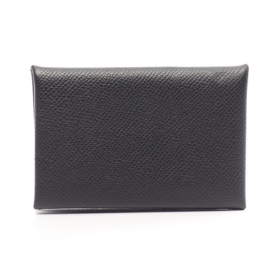エルメス HERMES カルヴィ コインケース 財布 ヴォーエプソン ヴォーエプソン W刻印(2024年製造) レディース ブラック系 【中古】
