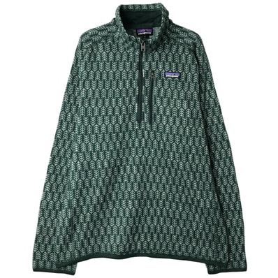 古着 パタゴニア Patagonia ベターセーター 1/4ジップ 25523FA22 総柄 ハーフジップ フリースプルオーバー メンズM相当/eaa611212