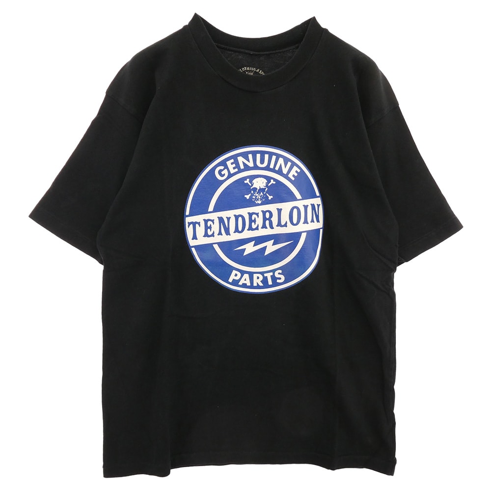 TENDERLOIN テンダーロイン Tシャツ T-TEE GENUINE PARTS サークルプリント 半袖Tシャツ ブラック ブラック系 M【中古】