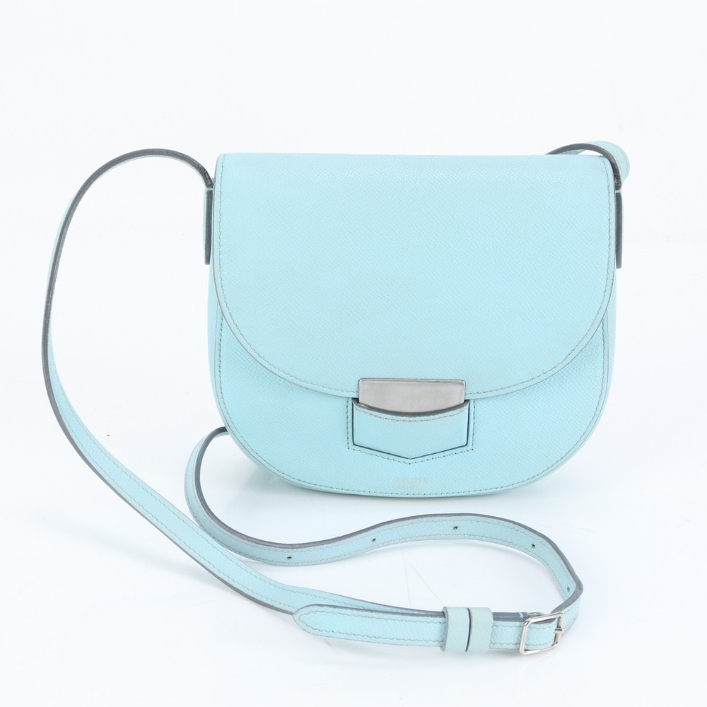 目立った傷や汚れなし】□極美品 セリーヌトロッター ライトブルー