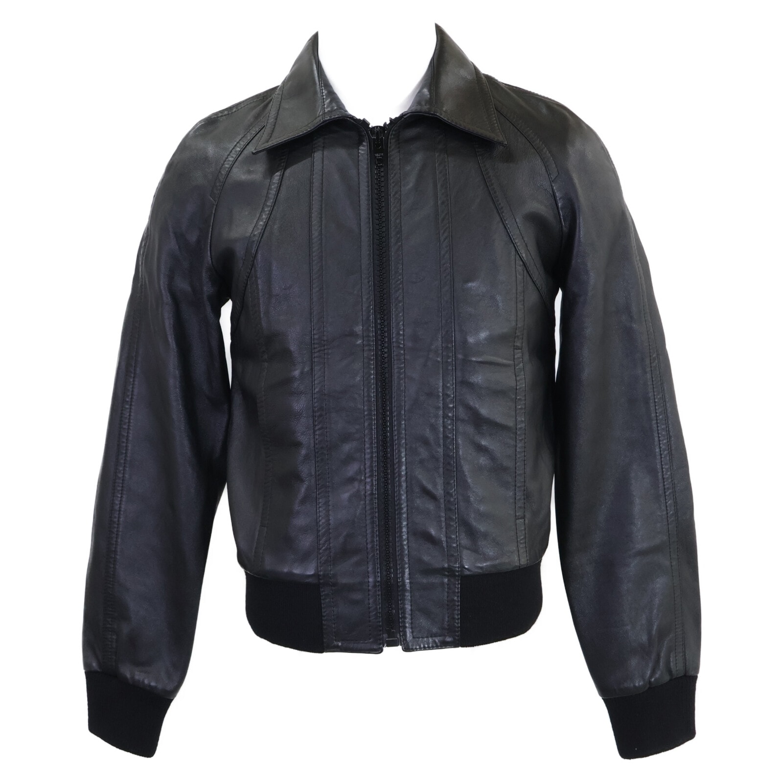 セリーヌ 【美品/国内正規/23年製】2EF32280D エディ期 ラムレザー カットアウト ブルゾン 44