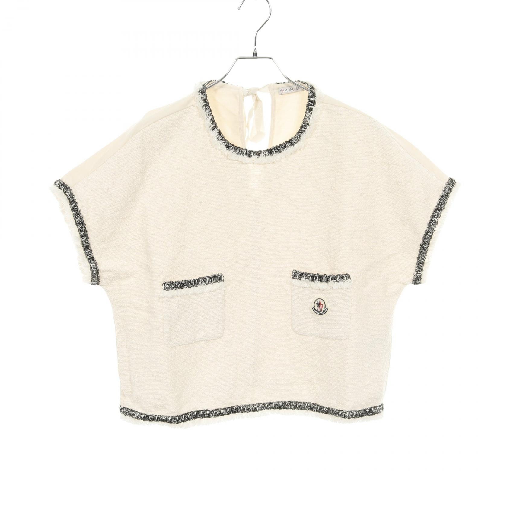 モンクレール MONCLER MANICHE CORTE マニッシュコルテ カットソー 衣料品 トップス コットン レディース アイボリー系 【中古】
