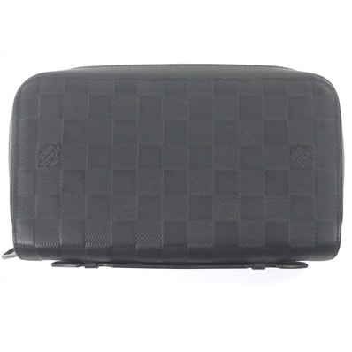 美品 ルイヴィトン 長財布 ダミエ アンフィニ ブラック メンズ N61254