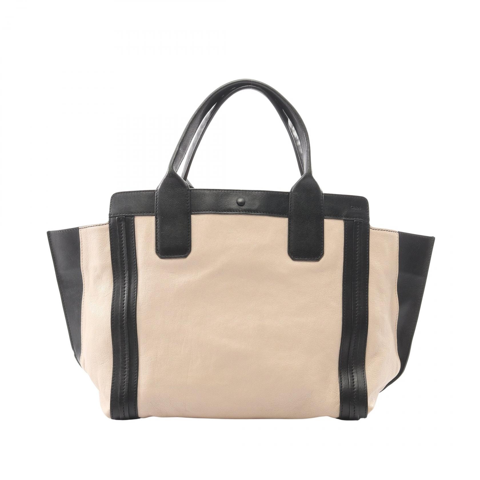 クロエ Chloe アリソン トートバッグ バッグ レザー レディース ピンク系 / ブラック系 【中古】