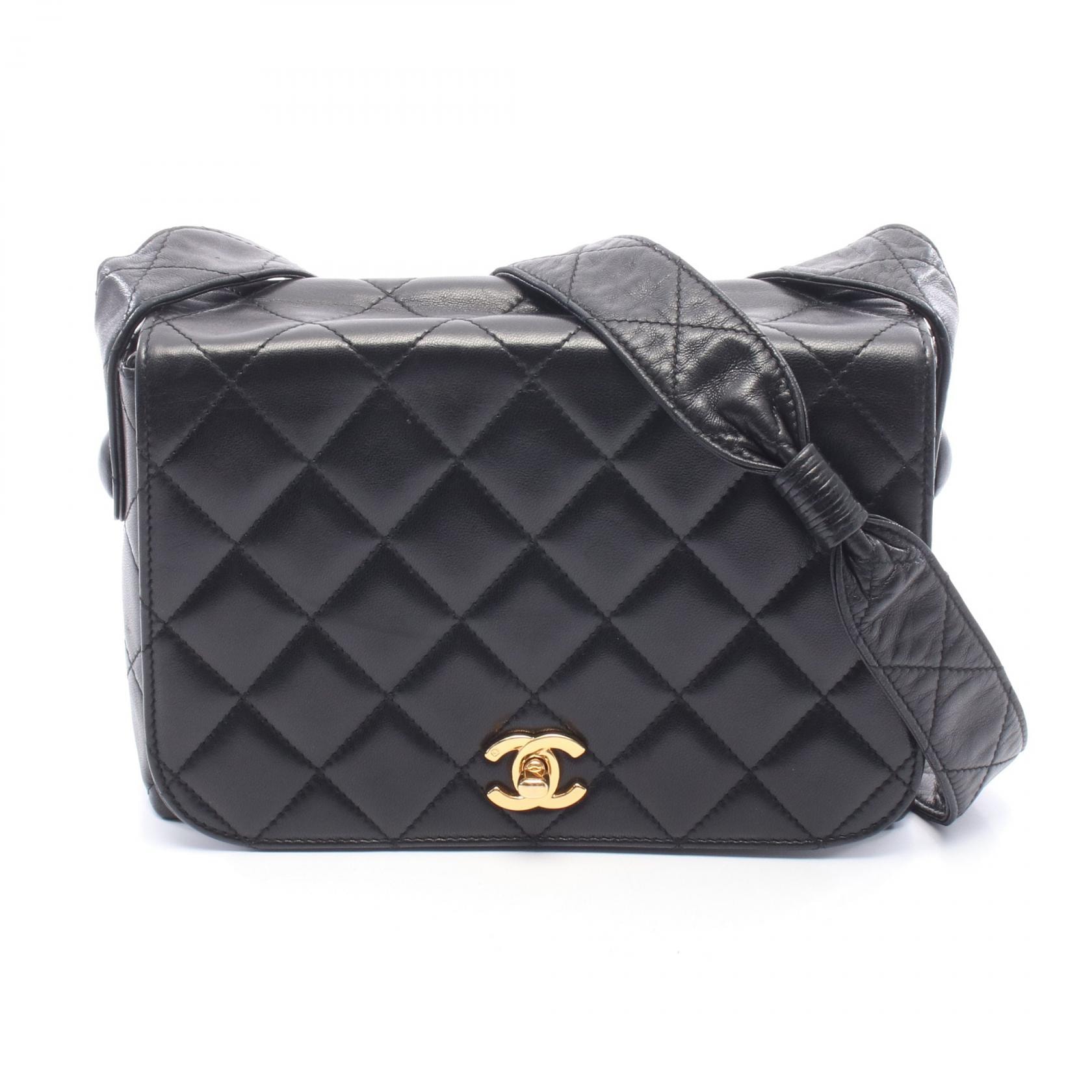 シャネル CHANEL マトラッセ ショルダーバッグ バッグ ラムスキン(羊革) レディース ブラック系 【中古】