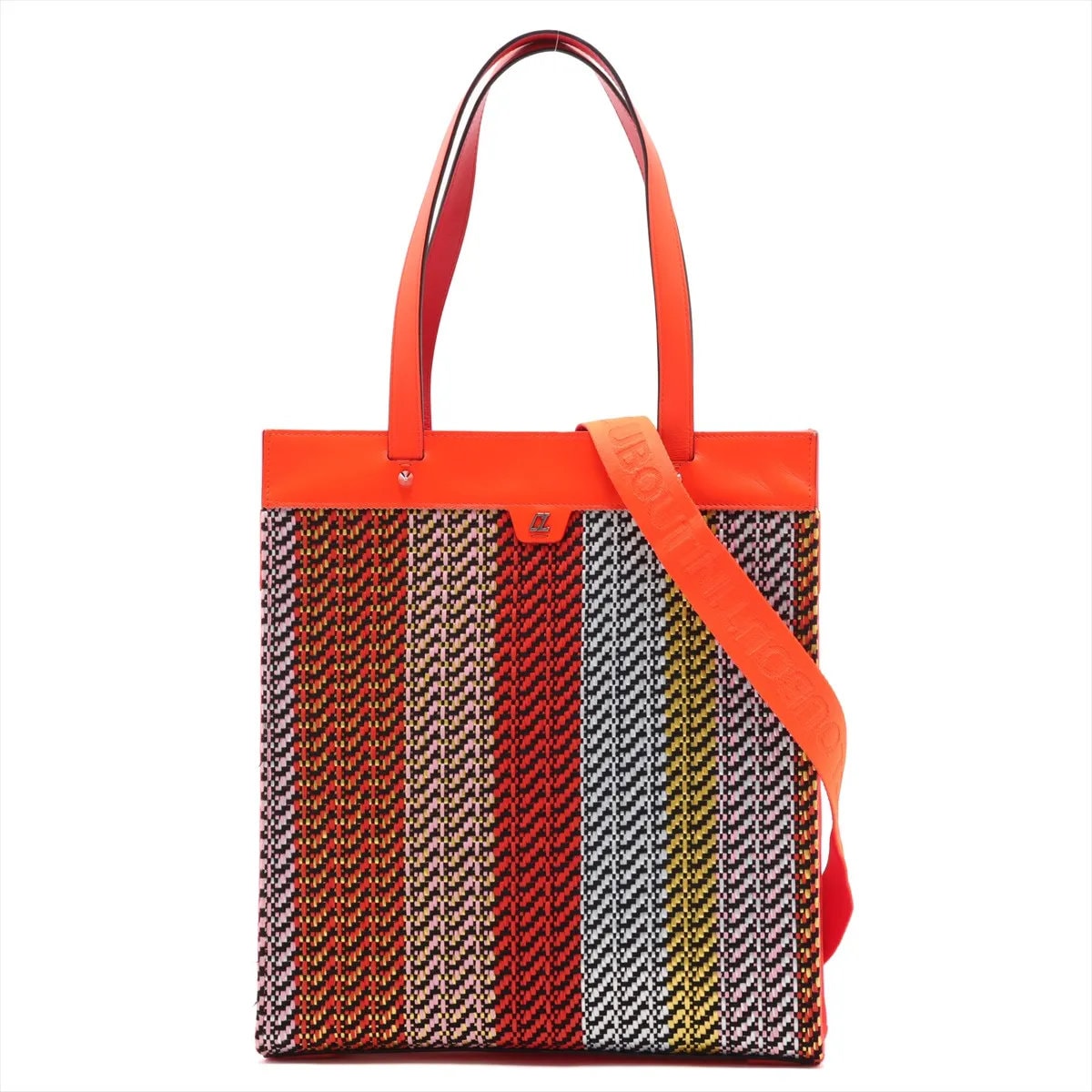 ■極美品 クリスチャンルブタン ショルダーバッグ レザー×キャンバス