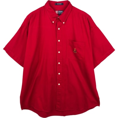 古着 ラルフローレン Ralph Lauren CHAPS チャップス 半袖 ボタンダウンシャツ メンズXL相当/eaa668633