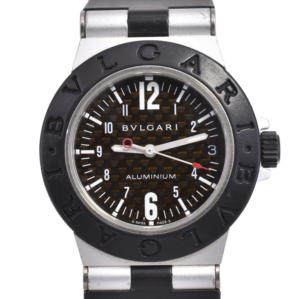 ブルガリ BVLGARI AL32TA アルミニウム デイト クォーツ ユニセックス O#145906