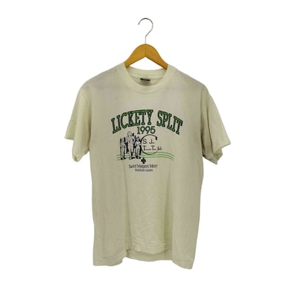 90s USA製 LICKETY SPLIT プリント シングルステッチ クルーネックTシャツ【1139737006401】