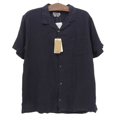 アーペーセー 新品同様 リネン シャツ トップス メンズ ネイビー XL XL