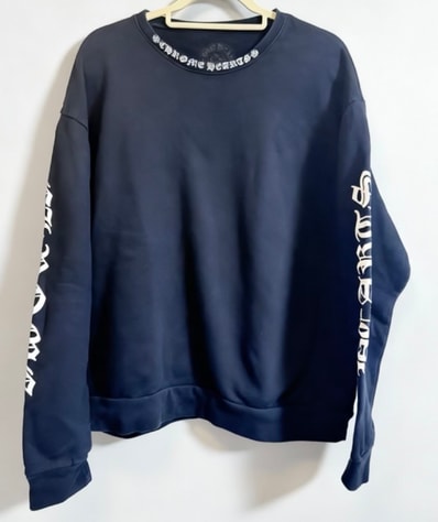 Chrome Hearts Neck Logo Crew Sweat "Black"