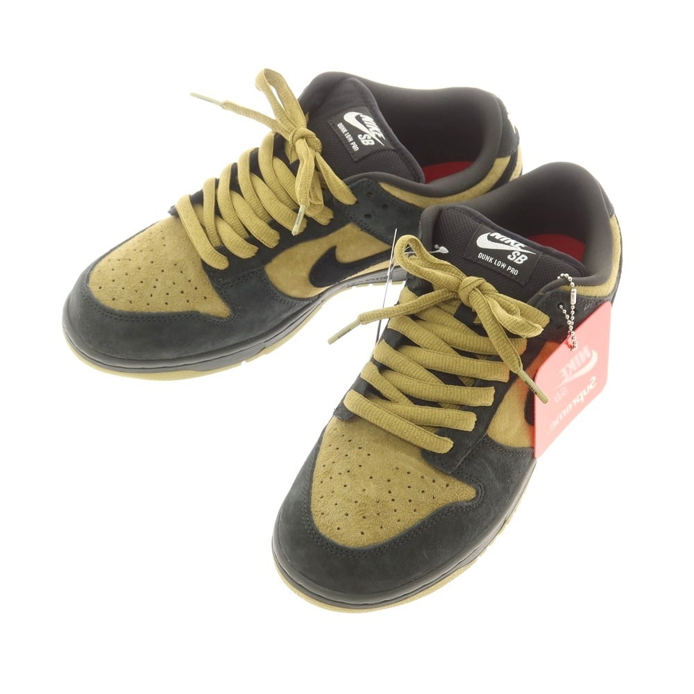 【中古】【未使用】シュプリーム Supreme × NIKE SB 2025年秋冬 Dunk Low アジア限定カラー スニーカー キャンパーグリーンxブラック【サイズ26cm】【メンズ】