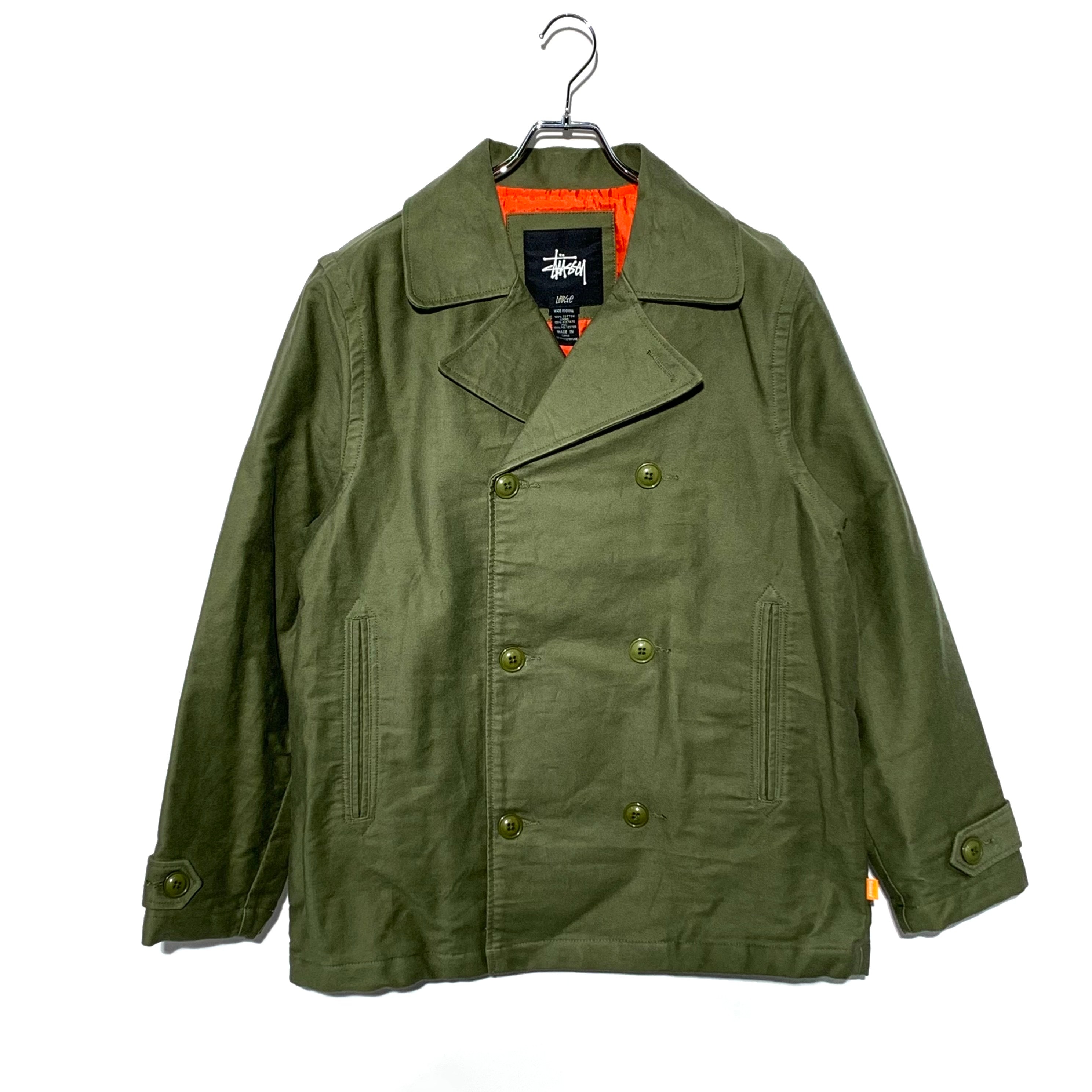  STUSSY MOLESKIN PEACOAT Khaki