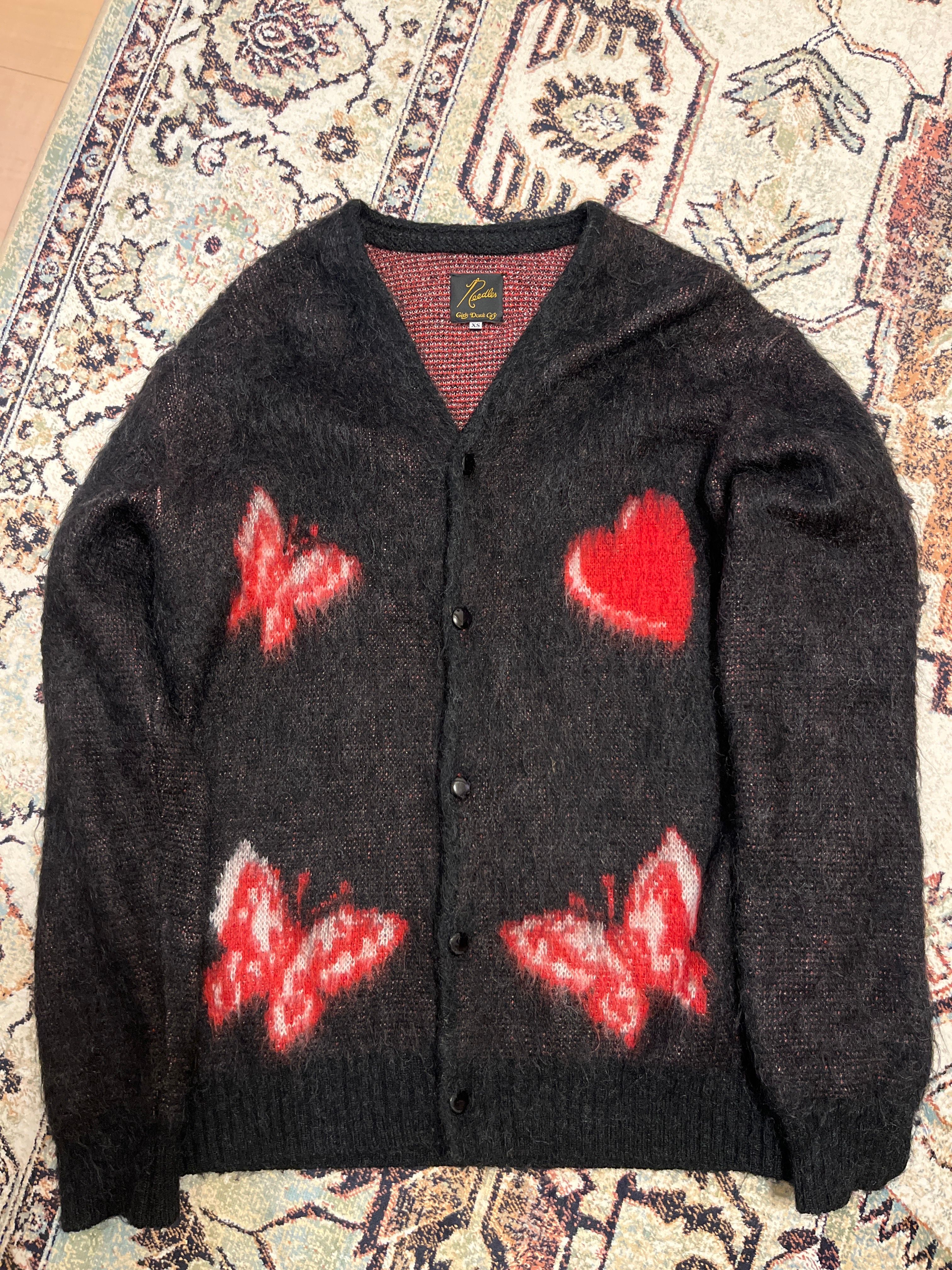 needles girls don’t cry mohair cardigan
