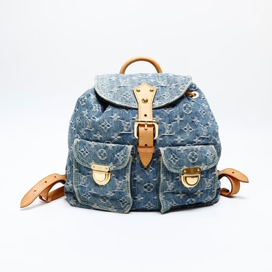 ヴィトン LV 2006年製 モノグラム デニム サック アド GM リュック・デイパック【中古】