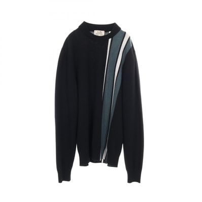 エルメス HERMES ニット 衣料品 トップス カシミヤ ホワイト メンズ ブラック系 / グリーン系 / ホワイト系 【中古】