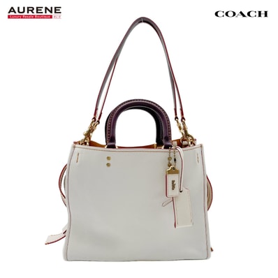 COACH コーチ ハンドバッグ グラブタン ローグ 30 2WAY 38124 レザー ベージュ レディース
【中古】