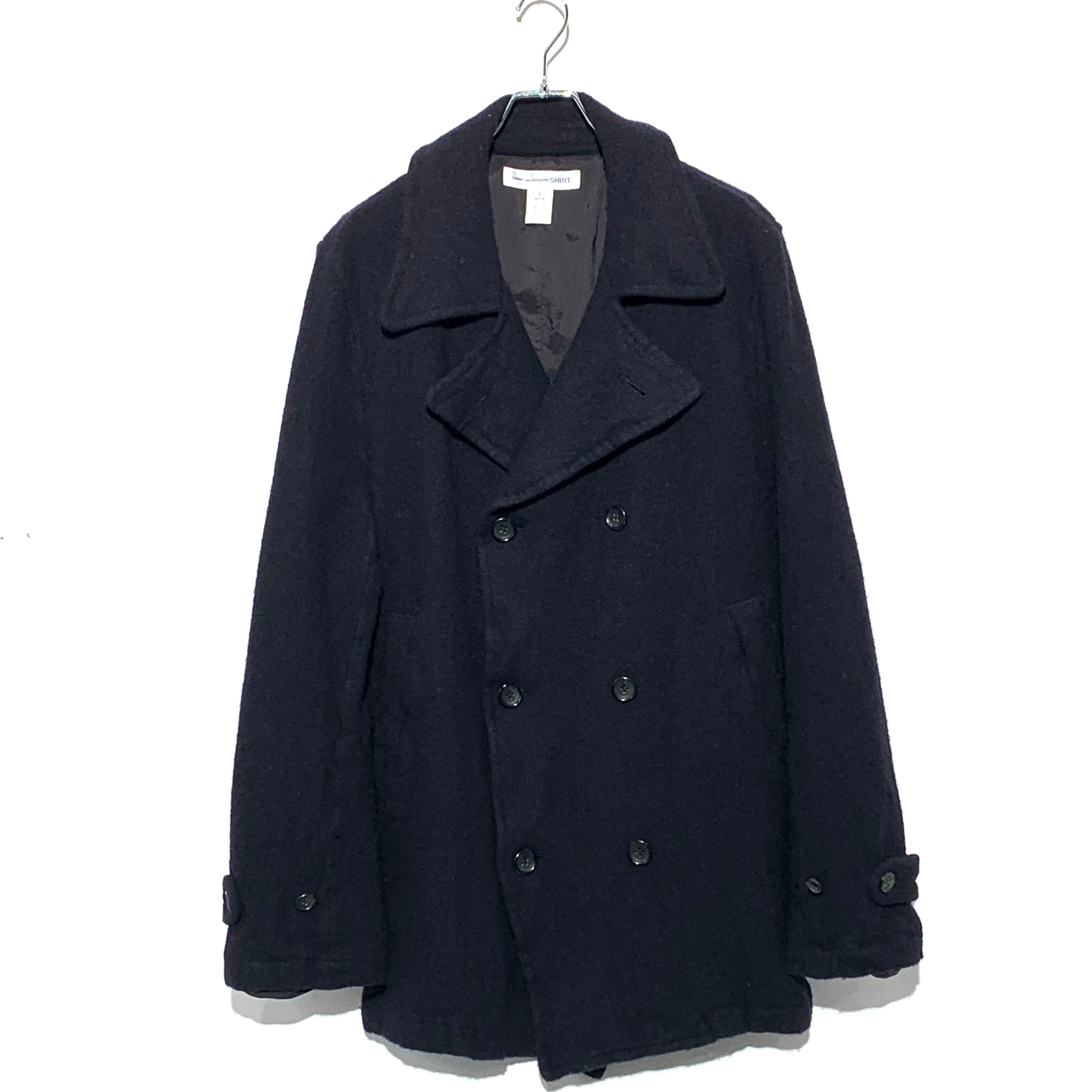 COMME des GARÇONS SHIRT Wool Felting P Coat Nevy