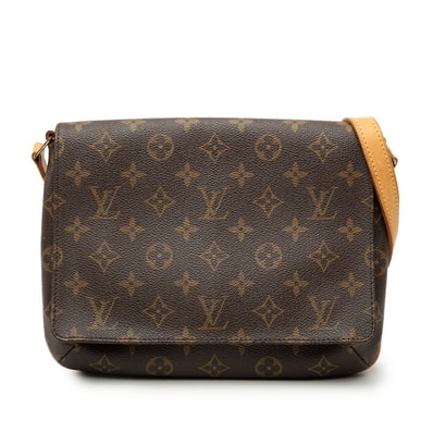 ルイ ヴィトン モノグラム ミュゼット タンゴ ショート ショルダーバッグ M51257 ブラウン PVC レザー レディース LOUIS VUITTON 【中古】