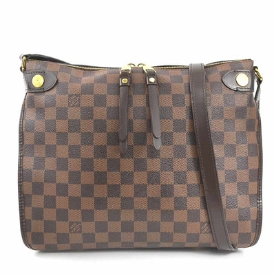 ルイ ヴィトン LOUIS VUITTON 斜め掛けショルダーバッグ ダミエ ドゥオモ ダミエキャンバス ブラウン ゴールド レディース N41425【中古】 e61234a