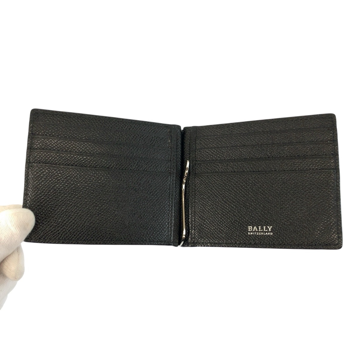B (目立った傷や汚れなし)】美品 BALLY バリー ブラック 黒 シルバー