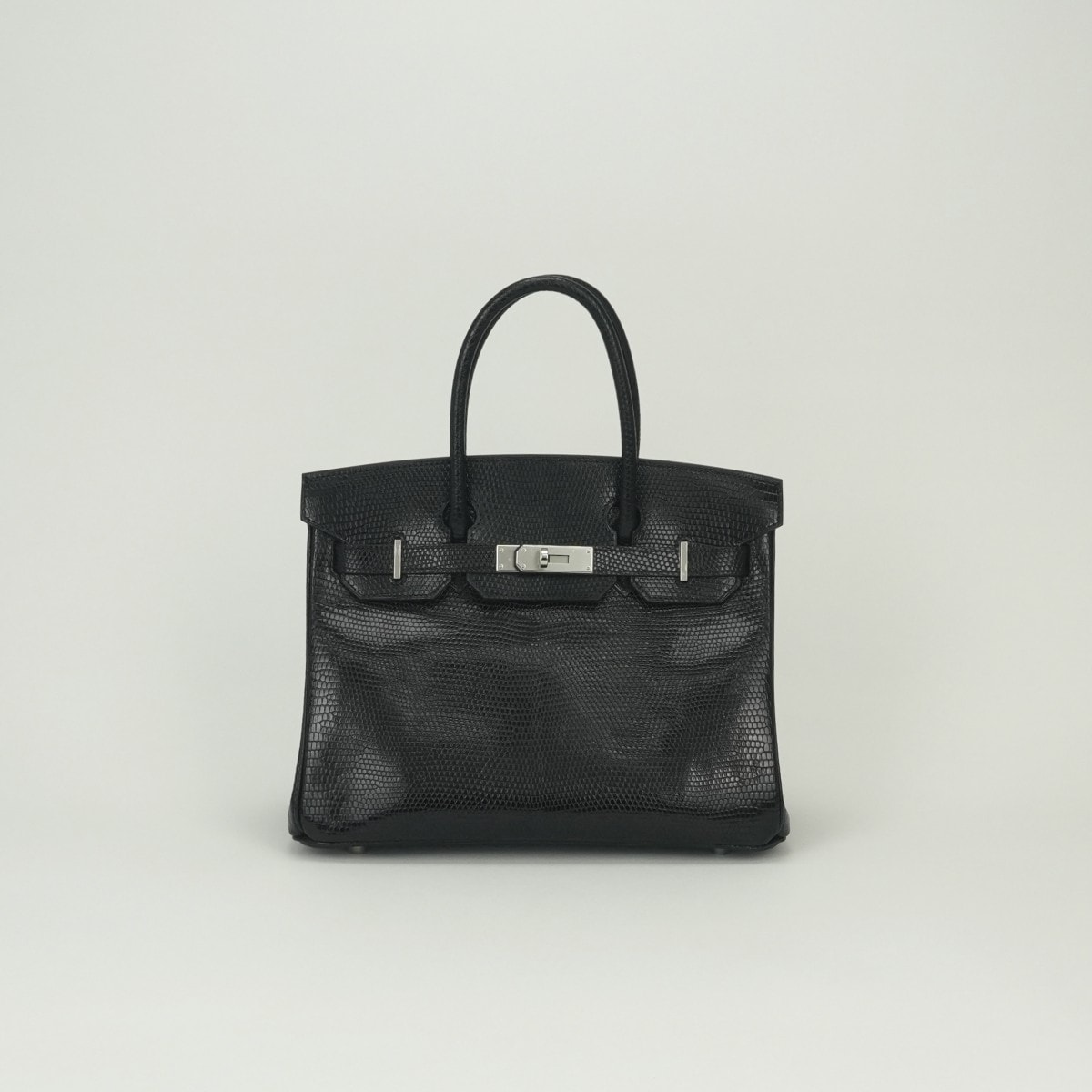 エルメス HERMES バーキン30 バーキン 30 バッグ トートバッグ リザード ノワール Noir ブラック Black 黒 シルバー金具 ハンドバッグ エキゾチック