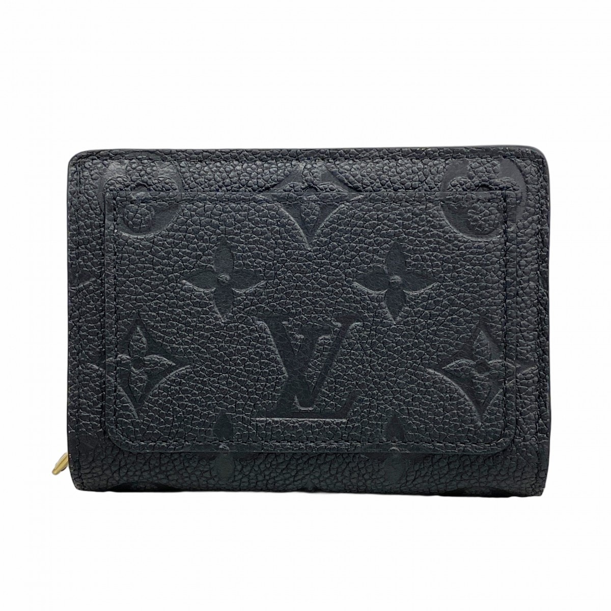 ★最終価格【6ce6045-k】ルイヴィトン 財布 モノグラム・アンプラント ポルトフォイユクレア M80151 ノワール【中古】レディース