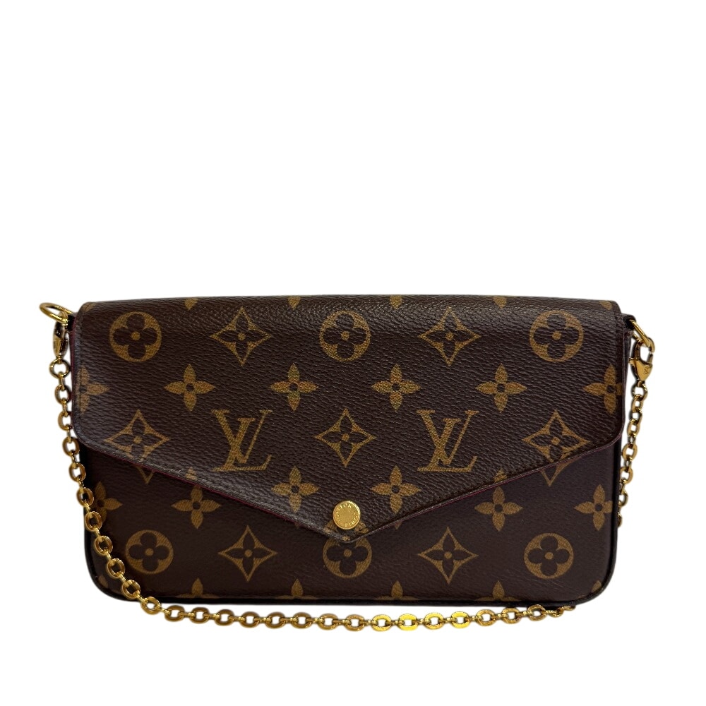 ルイヴィトン LOUIS VUITTON ショルダーバッグ モノグラム ポシェットフェリシー 2way チェーンショルダー M61276 ブラウン