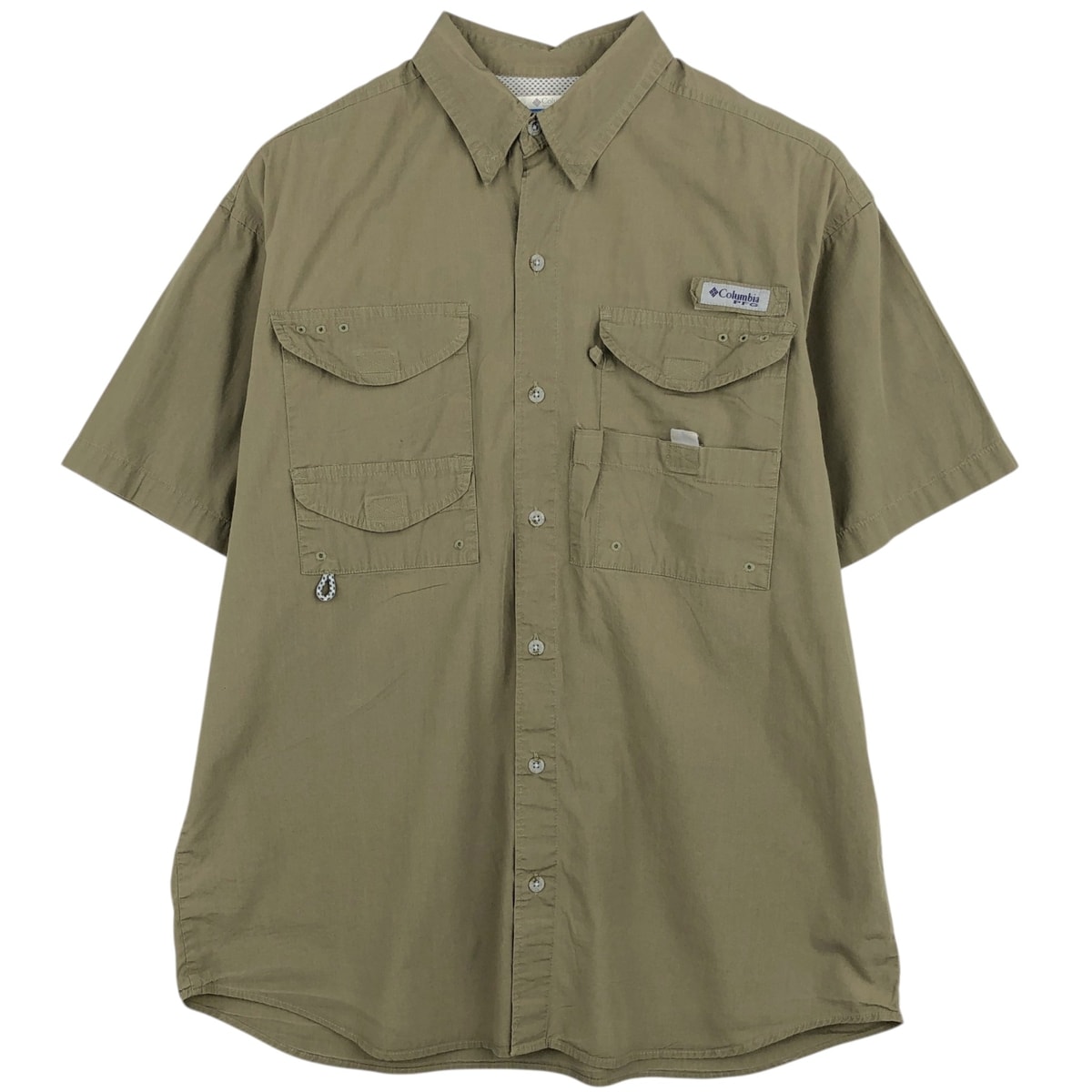 古着 コロンビア Columbia PFG 半袖 フィッシングシャツ メンズM相当/eaa478022