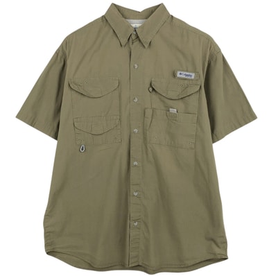 古着 コロンビア Columbia PFG 半袖 フィッシングシャツ メンズM相当/eaa478022