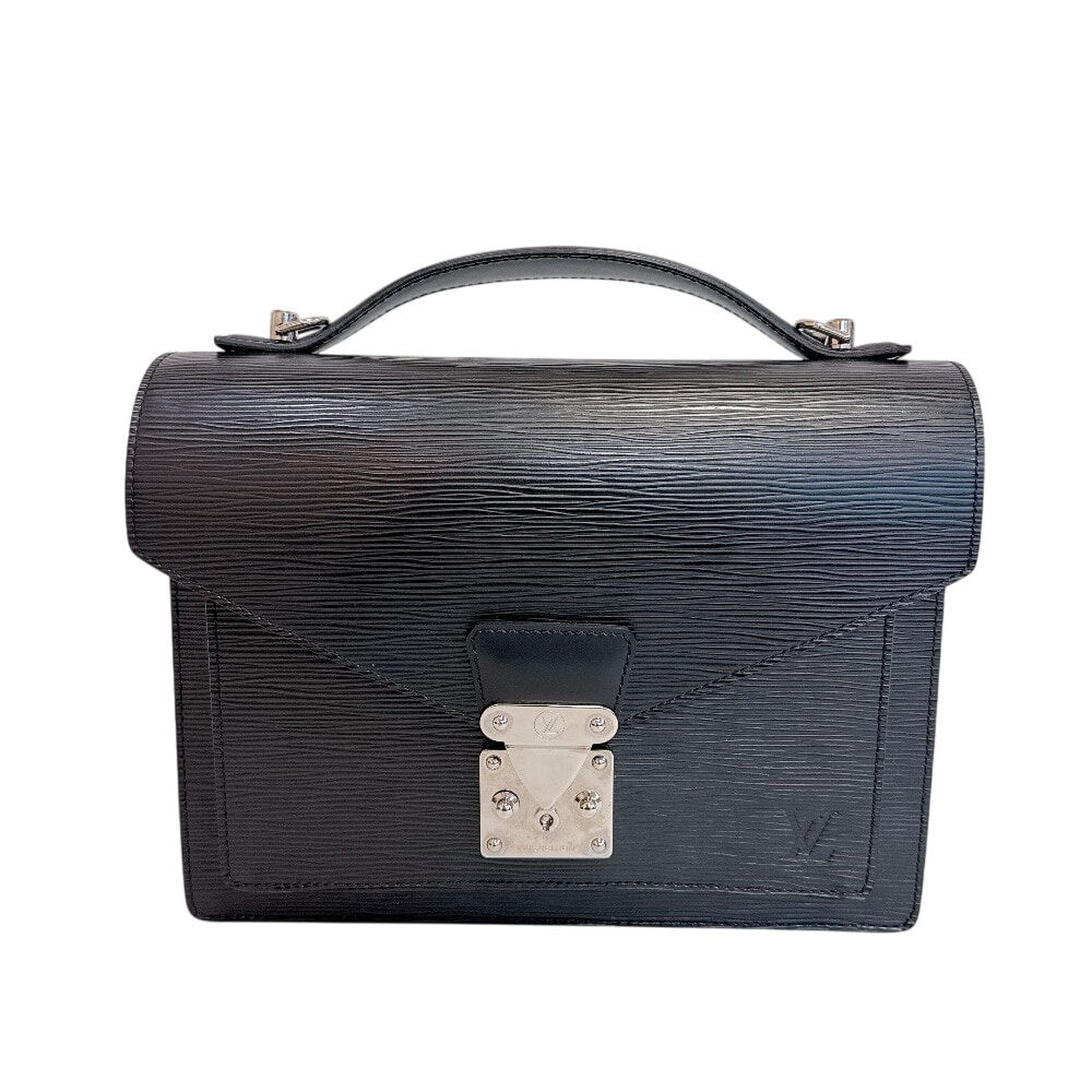 ルイヴィトン LOUIS VUITTON ショルダーバッグ エピ モンソー28 2way ハンド ビジネスバッグ M52792 ブラック