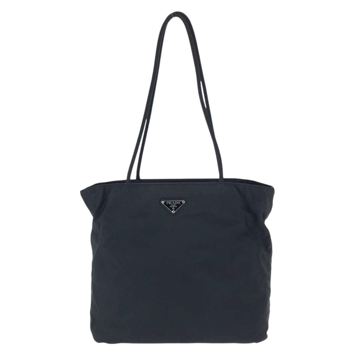 美品 PRADA プラダ テスート 三角ロゴプレート ブラック 黒 シルバー金具 ナイロン ショルダーバッグ トートバッグ 603243 【中古】